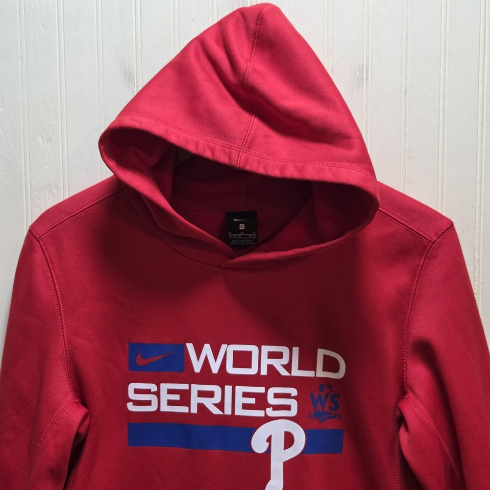 Philadelphia Phillies Hoodie Boys XL Red MLB Baseball Nike World Series Pullover